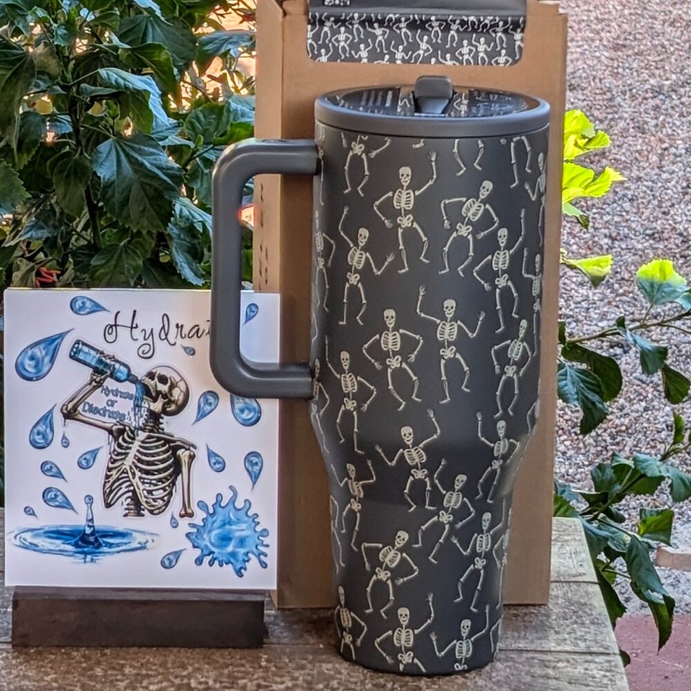 LIMITED EDITION HydroJug 40oz Traveler, 💀DEAD SERIOUS 💀 - Picture 4 of 12